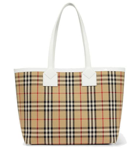 burberry baby banner tote|burberry checked canvas tote bag.